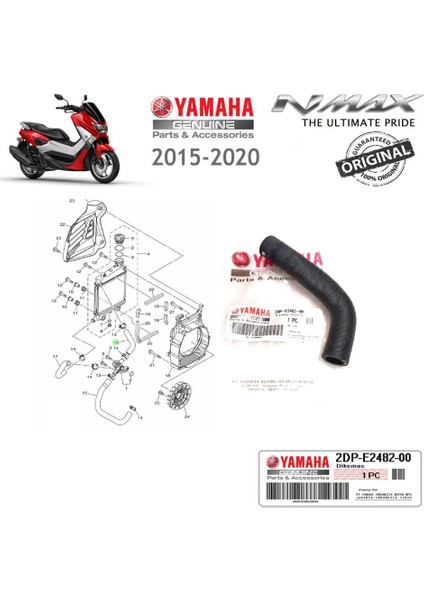 Nmax 125/155 2015-2020 Orijinal Radyatör Hortumu fiyatları