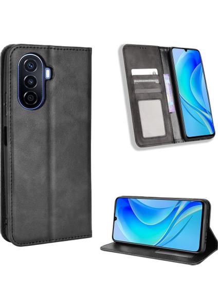 Huawei Nova Y70/Y70 Artı Cüzdan Pu Deri Manyetik Kapatma (Yurt Dışından)