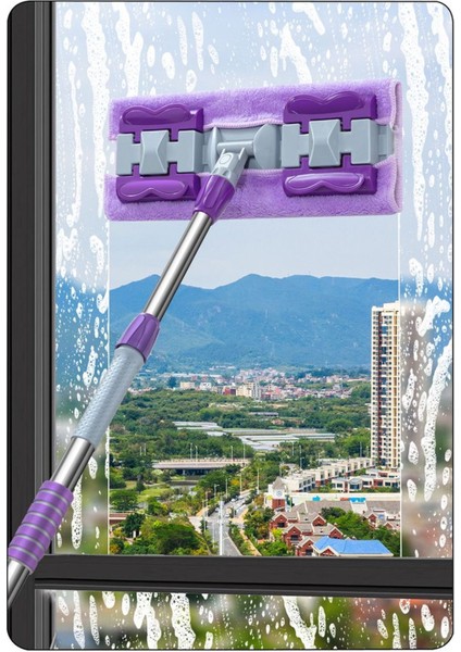 Mioclean ( 1 Adet Yedek Bez Hediyeli )Yer Mopu Fayans Duvar Yüzey Temizlik Mikrofiber Mandallı Mop