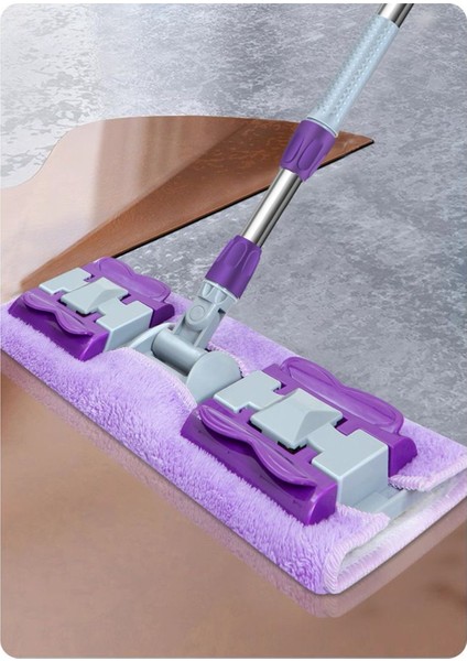 Mioclean ( 1 Adet Yedek Bez Hediyeli )Yer Mopu Fayans Duvar Yüzey Temizlik Mikrofiber Mandallı Mop