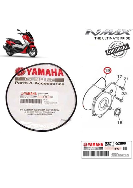 Nmax 125/155 2015-2020 Orijinal Ön Varyatör Contası