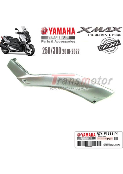 Xmax 250/300 2018-2022 Orijinal Depo Altı Sol Yan Grenaj Kapak Gri