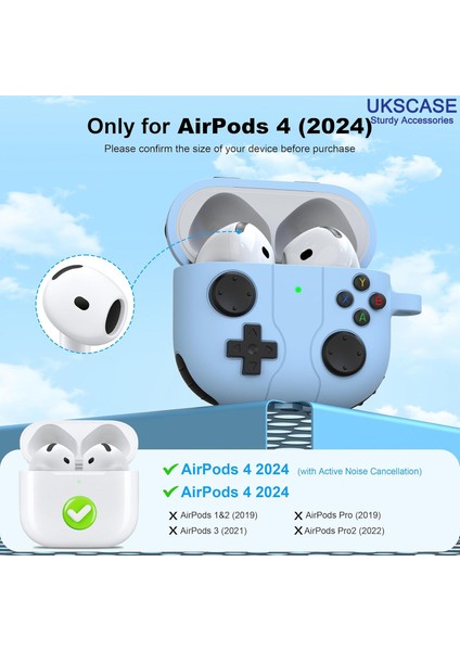 Airpods 4. Nesil (Airpods 4 2024) Uyumlu Oyun Kolu Tasarımlı Silikon Kılıf fiyatları