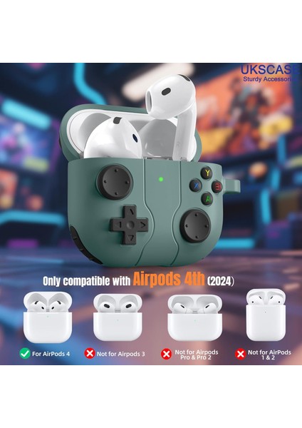 Airpods 4. Nesil (Airpods 4 2024) Uyumlu Oyun Kolu Tasarımlı Silikon Kılıf fırsatları