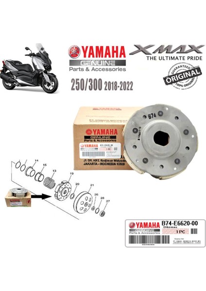 Xmax 250/300 2018-2024 Orijinal Debriyaj Balatası fiyatları