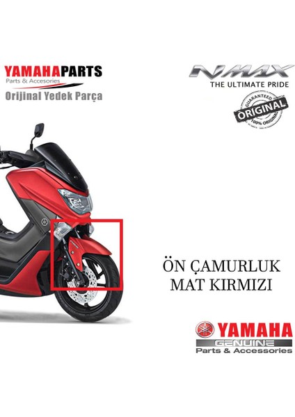 Nmax 125/155 2015-2023 Orijinal Ön Çamurluk Mat Kırmızı fiyatları