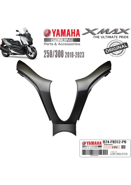 Xmax 250/300 2018-2022 Orijinal Torpido Ön V Panel Mat Siyah