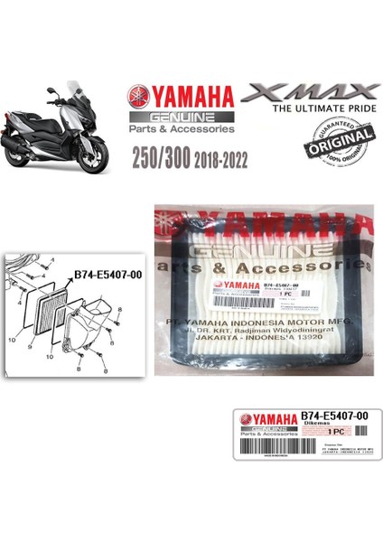 Xmax 250/300 2018-2024 Orijinal Varyatör Filtresi