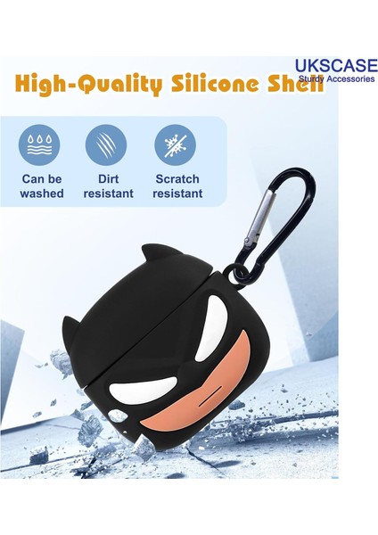 Airpods 4. Nesil (Airpods 4 2024) Uyumlu Batman Tasarımlı Silikon Kılıf modelleri
