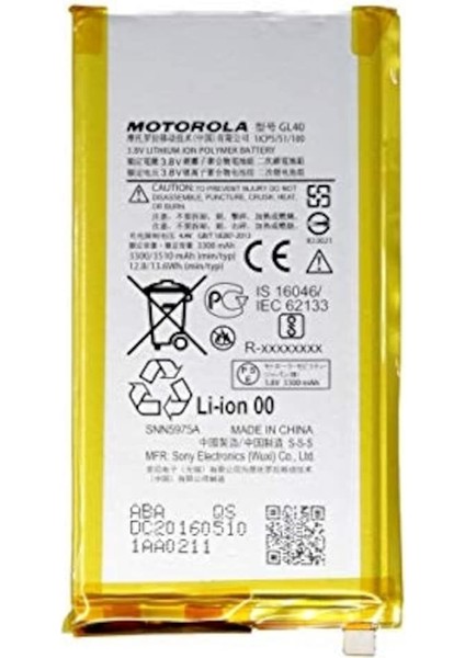 Motorola Moto Z Play XT1635 Pil Batarya ve Tamir Seti GL40