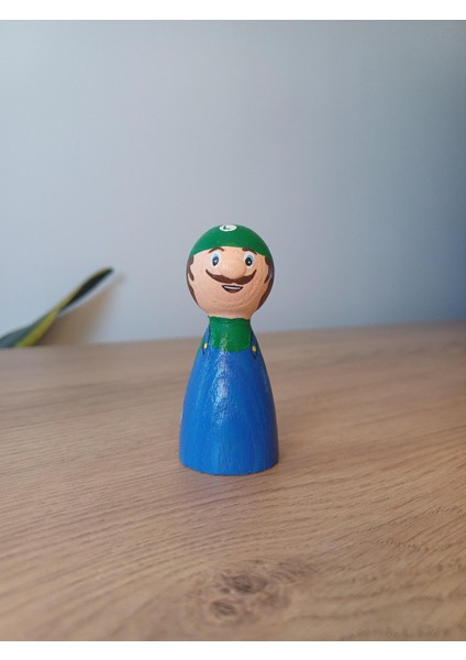 Luigi Ahşap Oyuncak Peg Bebek
