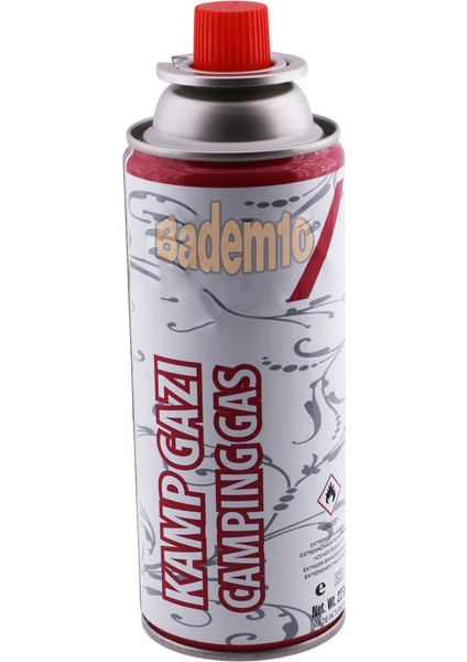 Kamp Gazı (1 Adet) Bütan Propan Tüpü Portatif Ocak Kartuşu Tek Kullanımlık Pürmüz 400 ml 227 gr