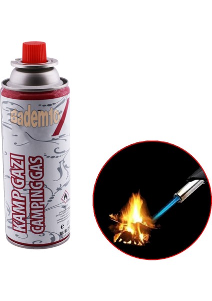 Kamp Gazı (1 Adet) Bütan Propan Tüpü Portatif Ocak Kartuşu Tek Kullanımlık Pürmüz 400 ml 227 gr