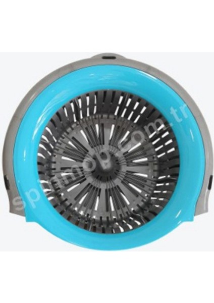 Spin Mop Döner Başlıklı Temizlik Seti Sıkma Aparatı Turkuaz