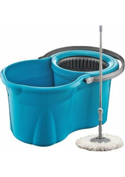 Spin Mop Döner Başlıklı Temizlik Seti Sıkma Aparatı Turkuaz fiyatları