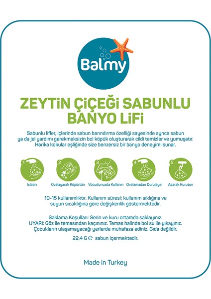 Zeytin Çiçeği Sabunlu Banyo Lifi modelleri