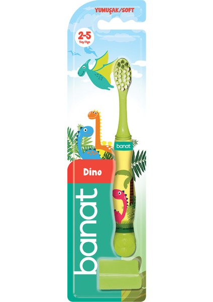 Dino Çocuk Diş Fırçası-(Yumuşak) 2- 5 Yaş