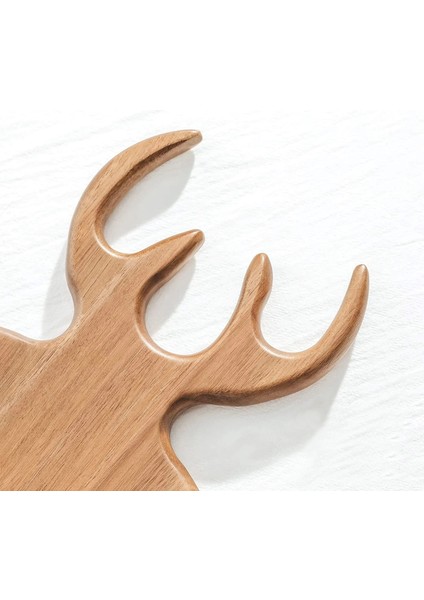 Bambu Dekoratif Geyik Figürlü Kesme Tahtası Oval - Peynir Tahtası - Dekoratif Sunumluk 36 cm x 26 cm modelleri