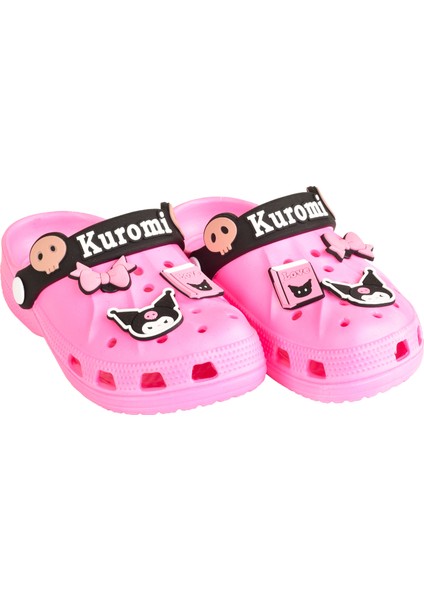 Kuromi My Melody Kız Çocuk Kaymaz Taban Terlik Havuz Plaj Sandaleti