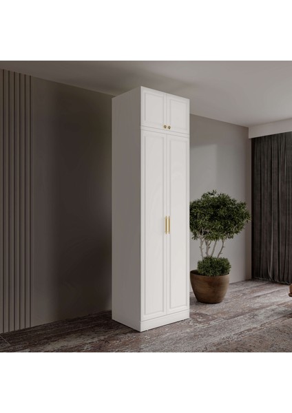 Milas 2 Kapaklı Komple Mdf Yüklüklü Gardırop