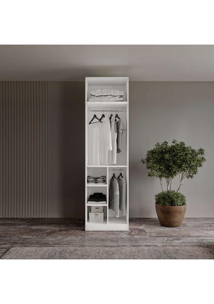 Milas 2 Kapaklı Komple Mdf Yüklüklü Gardırop
