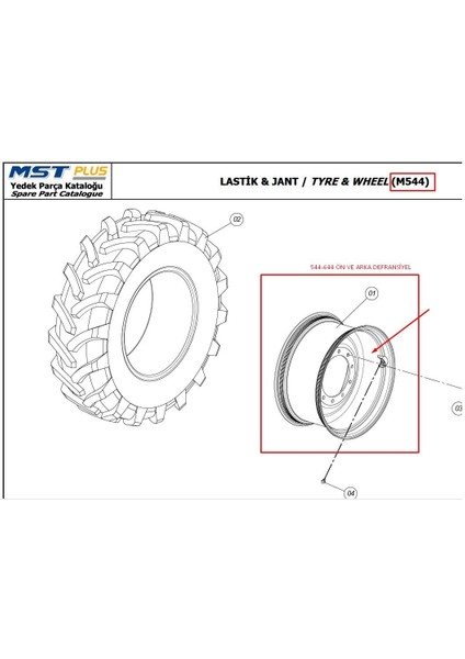 5421806/Y - Mst,jant W14X28 10 Bijonlu (Carraro)