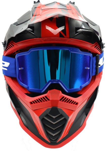 Charger Goggles Motokros Gözlük (Irıdıum Camlı) Mavi