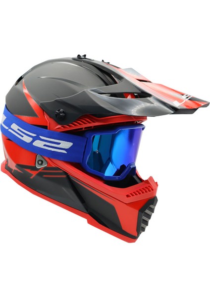 Charger Goggles Motokros Gözlük (Irıdıum Camlı) Mavi