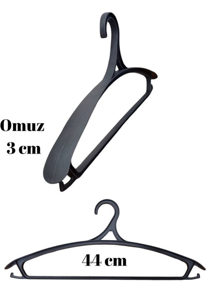 3 Adet Lüks Siyah Plastik Ceket Askısı Kıyafet Askısı Takım Elbise Askısı Etek Askısı modelleri