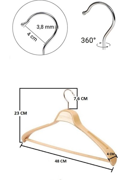 20 Adet Yüksek Kalite 48 cm Ahşap Askı Ceket Askısı Takım Elbise Askısı Ahşap Elbise Askısı modelleri