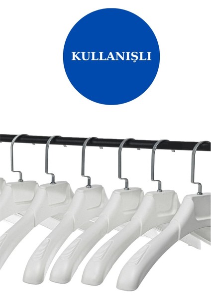 10 Adet Soft Beyaz Abs Plastik Askı Ceket Elbise Askısı Kıyafet Askısı Gömlek Askısı fırsatları