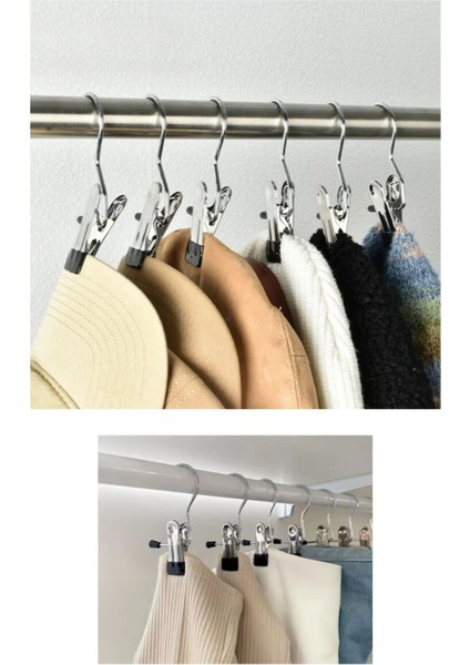 Ev ve Işyeri Için 50 Adet Paslanmaz Metal Mandallı Eşarp Askısı Şal Askısı Çok Amaçlı Askı indirimleri