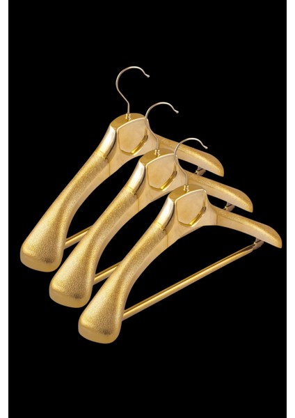 3 Adet Gold Plastik Ceket Askısı Kıyafet Askısı Takım Elbise Askısı fiyatları