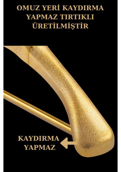 3 Adet Gold Plastik Ceket Askısı Kıyafet Askısı Takım Elbise Askısı fırsatları