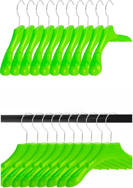 Yeşil Plastik 30 cm Çocuk Askısı Çocuk Elbise Askısı Çocuk Kıyafet Askısı fiyatları