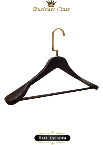 Business Class 10 Adet 44 cm Italyan Kanca Masif Ahşap Takım Elbise Askısı Palto Askısı Ceket Askısı fiyatları