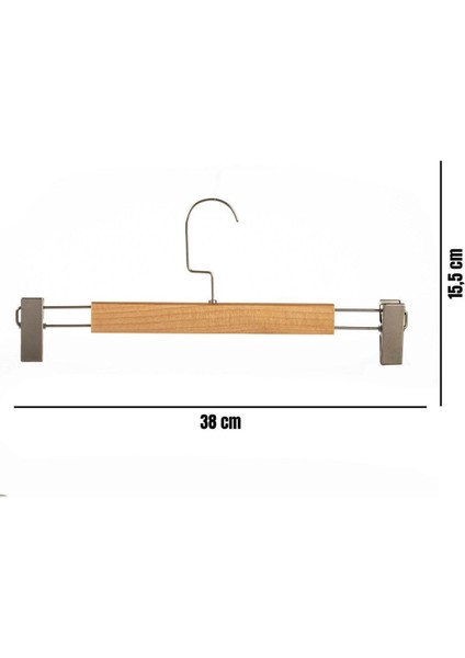 3 Adet Lamine Doğal Ahşap Mandallı Pantolon Askısı Etek Askısı fiyatları