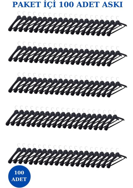 100 Adet Plastik Yüksek Kalite Ceket Askısı, Elbise Askısı, Takım Elbise Askısı fiyatları