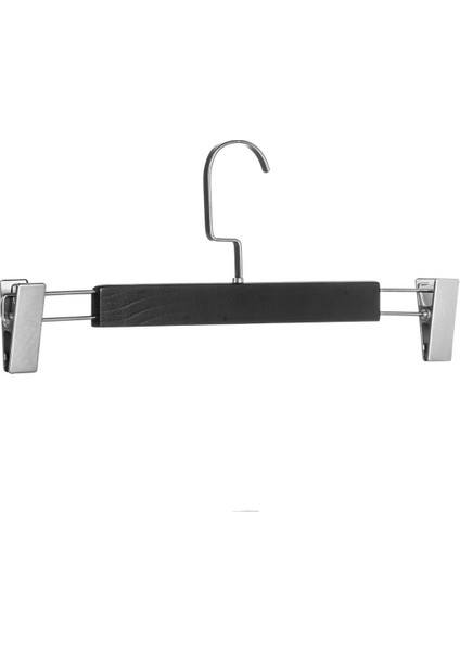 10 Adet Lamine Siyah Ahşap Mandallı Pantolon Askısı Etek Askısı fırsatları