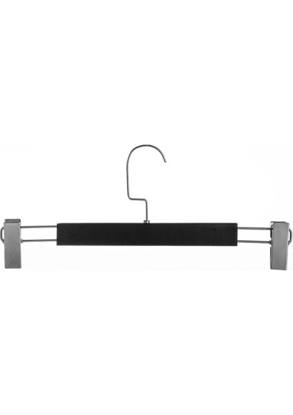 10 Adet Lamine Siyah Ahşap Mandallı Pantolon Askısı Etek Askısı indirimleri