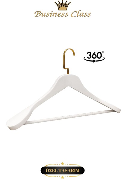 Business Class 10 Adet 44 cm Italyan Kanca Masif Ahşap Takım Elbise Askısı Palto Askısı Ceket Askısı fiyatları