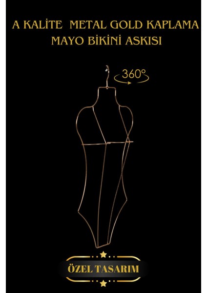 Gold Kaplama Metal Vücut Şekilli Mayo Askısı Bikini Askısı Iç Çamaşır Askısı & Fark Yaratın