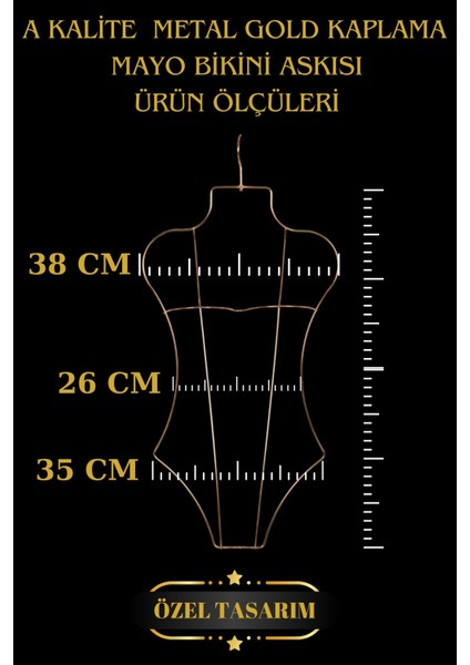 Gold Kaplama Metal Vücut Şekilli Mayo Askısı Bikini Askısı Iç Çamaşır Askısı & Fark Yaratın indirimleri