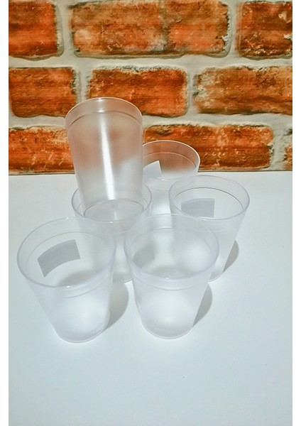 Inci Kristal Bardak-Sert Plastik Bardak-Piknik Bardağı- 6 ADET-300ML