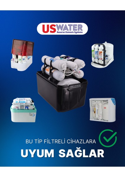 Tüm Kapalı Kasa Su Arıtma Cihazlarına Uyumlu 5'li Filtre Seti