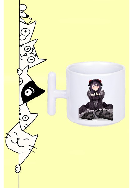 Kitagawa Marin My Darling Dress Up Karakter Anime Tasarım Baskılı Beyaz T Sap Kupa Bardak