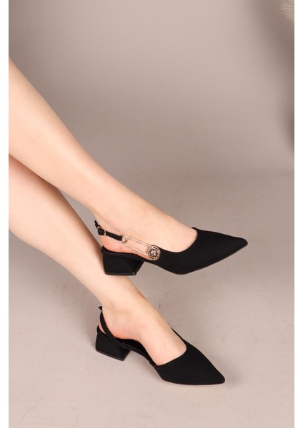 Hector Gold Yan Tokalı Mat Saten Ayakkabı Siyah modelleri