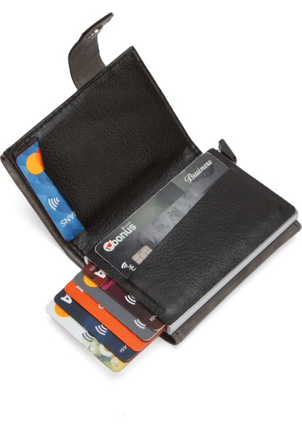 Erkek Mekanizmalı Bozuk Para Bölmeli Cüzdan ve Kartlık NEWPOLO342 - Gri fırsatları