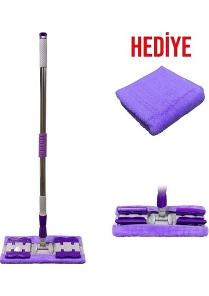 Teleskopik Uzatılabilir Tablet Palet Sihirli Mikrofiber Bezli Mop Paspas Seti Takımı - 1 Adet indirimleri