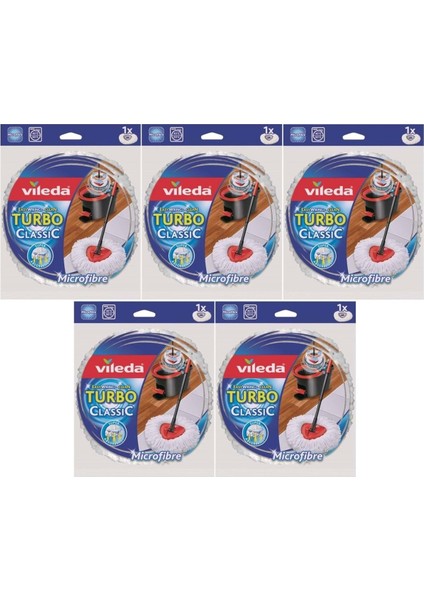 Turbo Yedek Mop Paspas Ucu ( Mikrofiber) (5 Li Set)